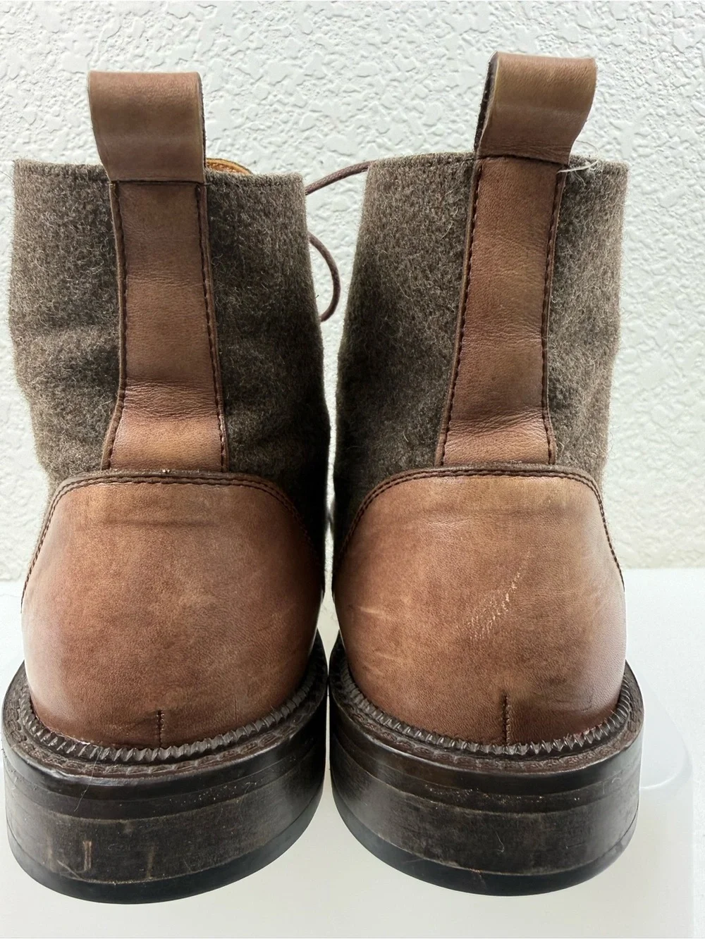 TAFT Jack Cap Toe Boots Wool & Leather | EU 40 (Men's US 7)